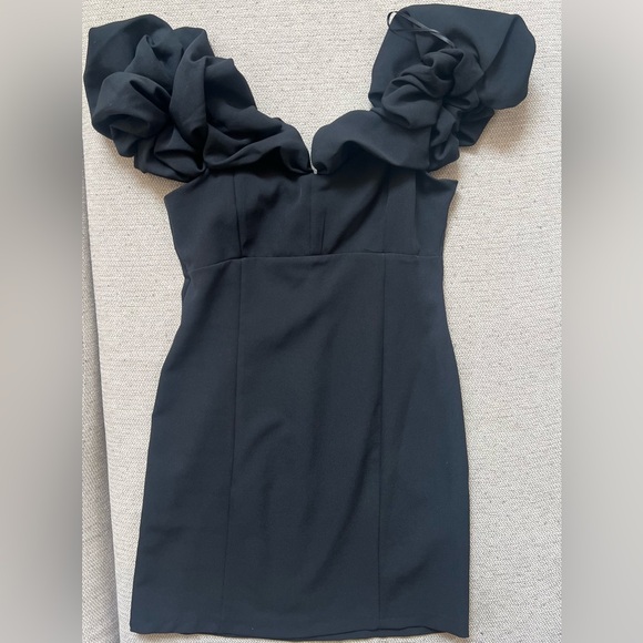 Zara Puffed Sleeve Mini Dress - Size S - Picture 3 of 5
